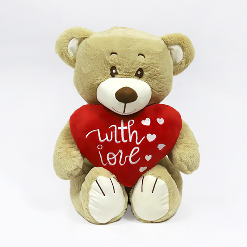 Urso de Peluche C/Coração (With Love)  25cm