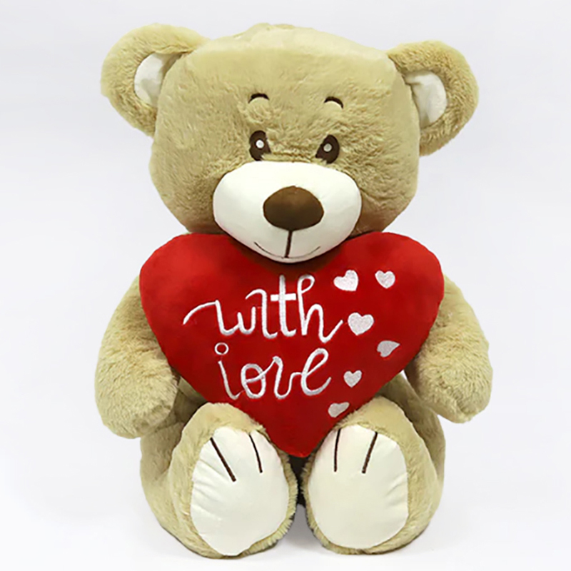 Urso de Peluche C/Coração (With Love)  50cm