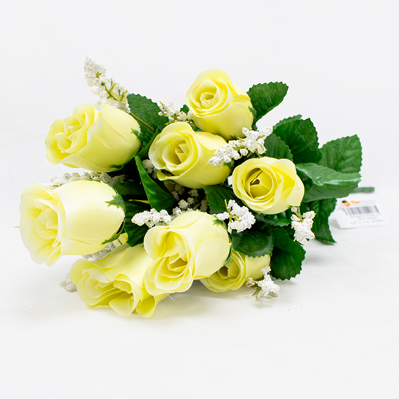 Bouquet de Rosas (x10) 46cm Amarelo