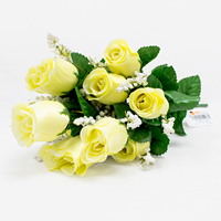 Bouquet de Rosas (x10) 46cm Amarelo