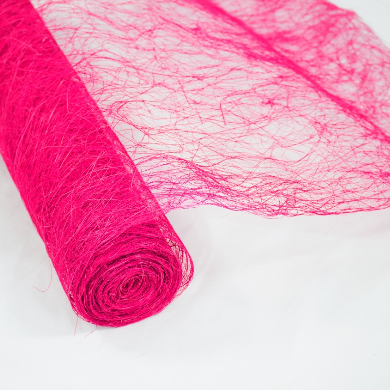 Abaca em rolo laminada  - Fuchsia