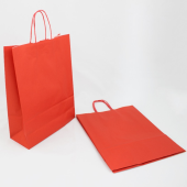 Saco de papel kraft · Vermelho